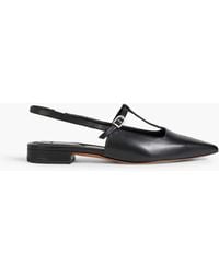 Vince - Iliana Leather Slingback Point-toe Flats - Lyst