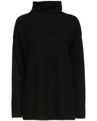 Vince Mélange Wool And Cashmere-blend Turtleneck Sweater - Black