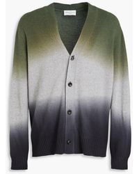 Officine Generale - Dégradé Wool And Cashmere-blend Cardigan - Lyst