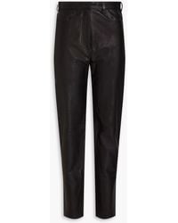 IRO - Jalil Leather Straight-Leg Pants - Lyst