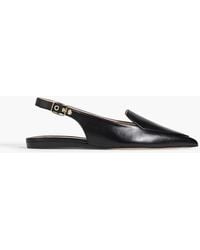 Stuart Weitzman - Ryder Leather Slingback Point-Toe Flats - Lyst