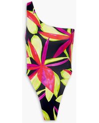 Louisa Ballou - One-shoulder Printed Swimsuit - Lyst