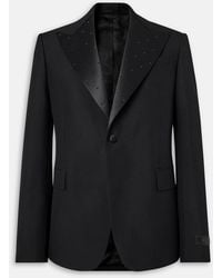 Versace - Crystal-Embellished Wool And Mohair-Blend Blazer - Lyst