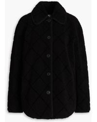 Claudie Pierlot - Gesteppte jacke aus teddy-fleece - Lyst