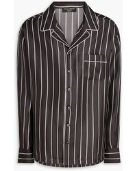 Dolce & Gabbana - Pyjama-oberteil aus seiden-twill mit streifen - Lyst