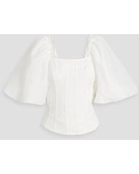Aje. - Cecile Frayed Organza Top - Lyst