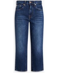 7 For All Mankind - Modern Croppped High-rise Straight-leg Jeans - Lyst