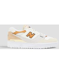 New Balance - 550 Leather And Suede Sneakers - Lyst