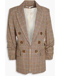 Veronica Beard - Beacon Prince Of Wales Checked Linen And Cotton-blend Blazer - Lyst