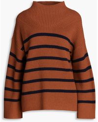 A.L.C. - Louise Striped Merino Wool Turtleneck Sweater - Lyst