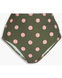 Zimmermann - Polka-Dot High-Rise Bikini Briefs - Lyst