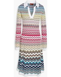 Missoni - Crochet-knit Cotton-blend Dress - Lyst