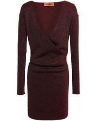 Missoni - Wrap-effect Metallic Crochet-knit Mini Dress - Lyst