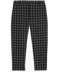 Marni - Cropped Checked Wool-jacquard Tapered Pants - Lyst