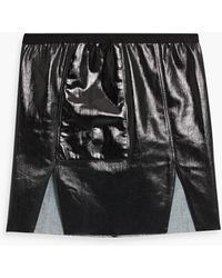 Rick Owens - Sacrimini Coated Denim Mini Skirt - Lyst