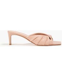 Gianvito Rossi - Selene 55 Twisted Leather Mules - Lyst