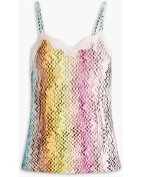 Missoni - Lace-trimmed Space-dyed Crochet-knit Top - Lyst