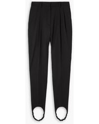 Magda Butrym - Pleated Wool Tapered Stirrup Pants - Lyst