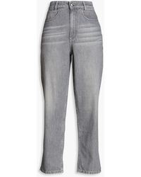 IRO - Jazzba Faded High-rise Tapered Jeans - Lyst