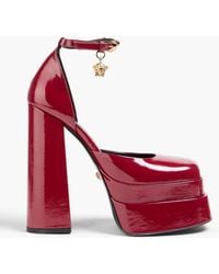 Versace - Medusa Aevitas Embellished Patent-leather Platform Pumps - Lyst