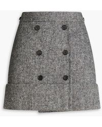 Thom Browne - Merino Wool And Mohair-blend Tweed Mini Wrap Skirt - Lyst