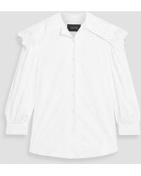Simone Rocha - Broderie Anglaise-Trimmed Cotton-Poplin Shirt - Lyst