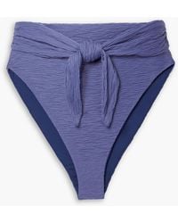 Mara Hoffman - Goldie hoch sitzendes bikini-höschen aus stretch-jacquard - Lyst