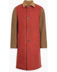 Marni - Reversible Checked Wool-blend Felt And Twill Coat - Lyst