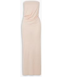 Christopher Esber - Strapless Gathered Jersey Maxi Dress - Lyst