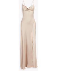 Jonathan Simkhai - Robe aus glänzendem crêpe mit drapierung - Lyst