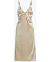 Dodo Bar Or - Libi Open-Back Draped Silk-Charmeuse Midi Slip Dress - Lyst