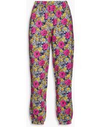 RHODE - Crete Floral-print Cotton-fleece Track Pants - Lyst