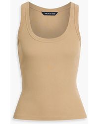 Veronica Beard - Tanktop "birke" aus geripptem jersey aus einer pima-baumwollmischung - Lyst