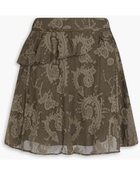 IRO - Ruffled Fil Coupé Mini Skirt - Lyst