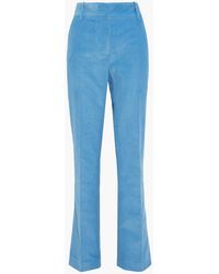 Victoria Beckham - Cotton-corduroy Straight-leg Pants - Lyst
