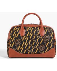 Emilio Pucci - Tote bag aus leder und jacquard - Lyst