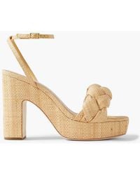 Loeffler Randall - Fae Braided Raffia Platform Sandals - Lyst