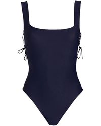 La Perla Lace-up Swimsuit - Blue
