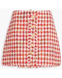 Cara Cara - Minirock aus tweed mit gingham-karo - Lyst