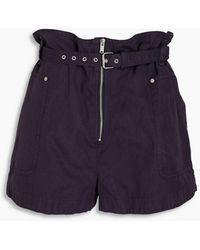 Isabel Marant - Parana Belted Cotton And Linen-blend Shorts - Lyst
