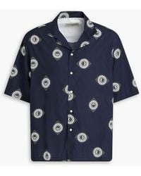 Officine Generale - Eren Printed Lyocell And Cotton-Blend Poplin Shirt - Lyst