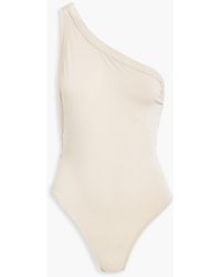 The Line By K - Aisling One-shoulder Knotted Stretch-micro Modal Jersey Bodysuit - Lyst