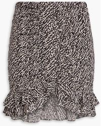 Isabel Marant - Milendi Ruched Printed Stretch-Silk Mini Skirt - Lyst