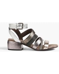 Brunello Cucinelli - Bead-embellished Leather Sandals - Lyst
