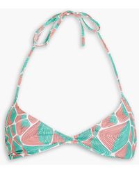 Emilio Pucci - Printed Triangle Halterneck Bikini Top - Lyst