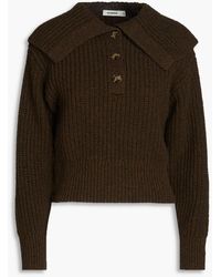 Sandro - Mélange Ribbed Wool-blend Sweater - Lyst