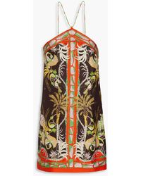 Emilio Pucci - Printed Silk-twill Mini Dress - Lyst