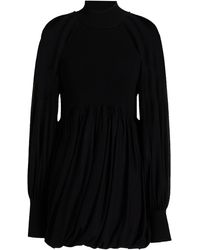 Proenza Schouler Jersey-paneled Ribbed-knit Top - Black