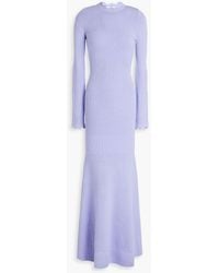 Victoria Beckham - Scalloped Knitted Maxi Dress - Lyst