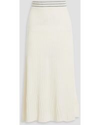 Chinti & Parker - Ribbed Merino Wool And Cashmere-blend Midi Skirt - Lyst